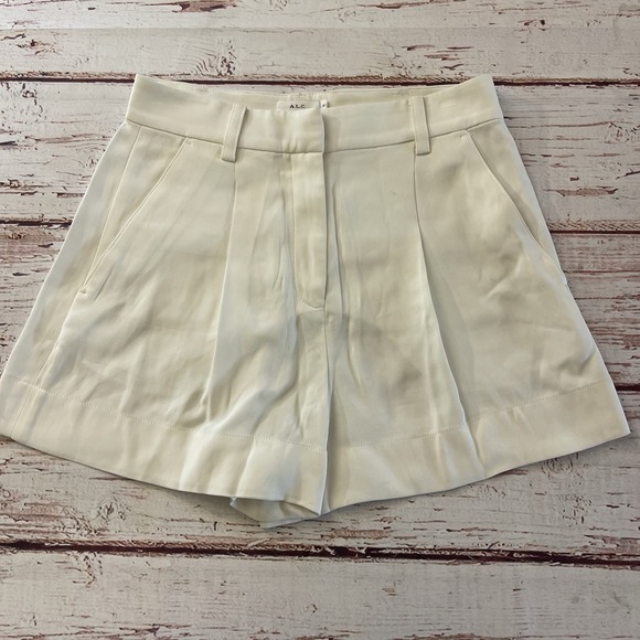A.L.C. Pants - A.L.C. White Shorts High Waist Size 4 Women's Summer Viscose Blend‎ Luxury